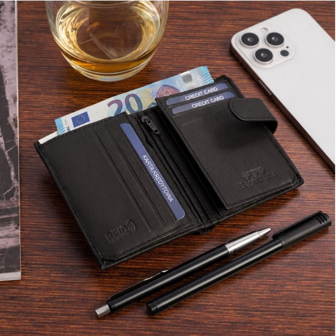 Odinė piniginė: Black Road Pin 3